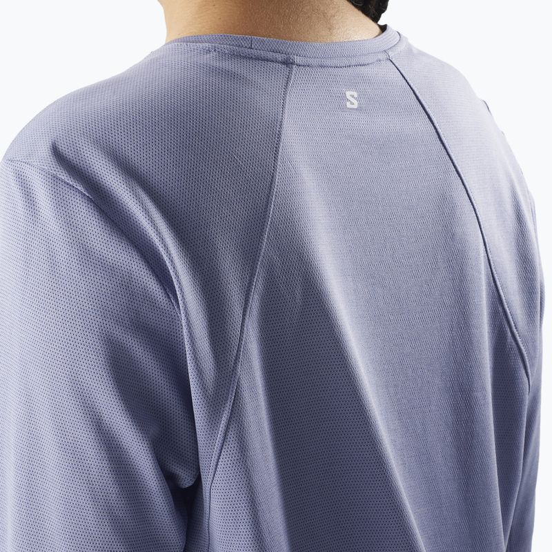 Longsleeve do biegania damski Salomon SHAKEout Core blue granite 3
