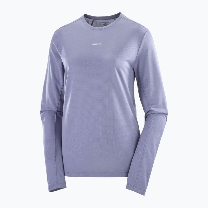 Longsleeve do biegania damski Salomon SHAKEout Core blue granite 4