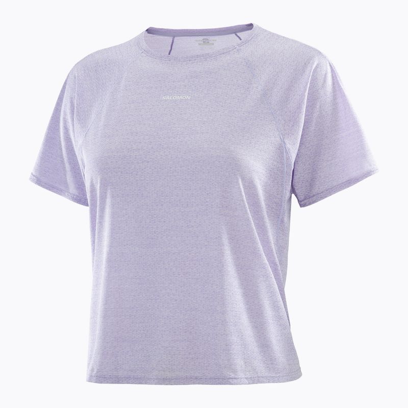 Koszulka do biegania damska Salomon SHAKEout Air Crop SS Tee cosmic sky 3