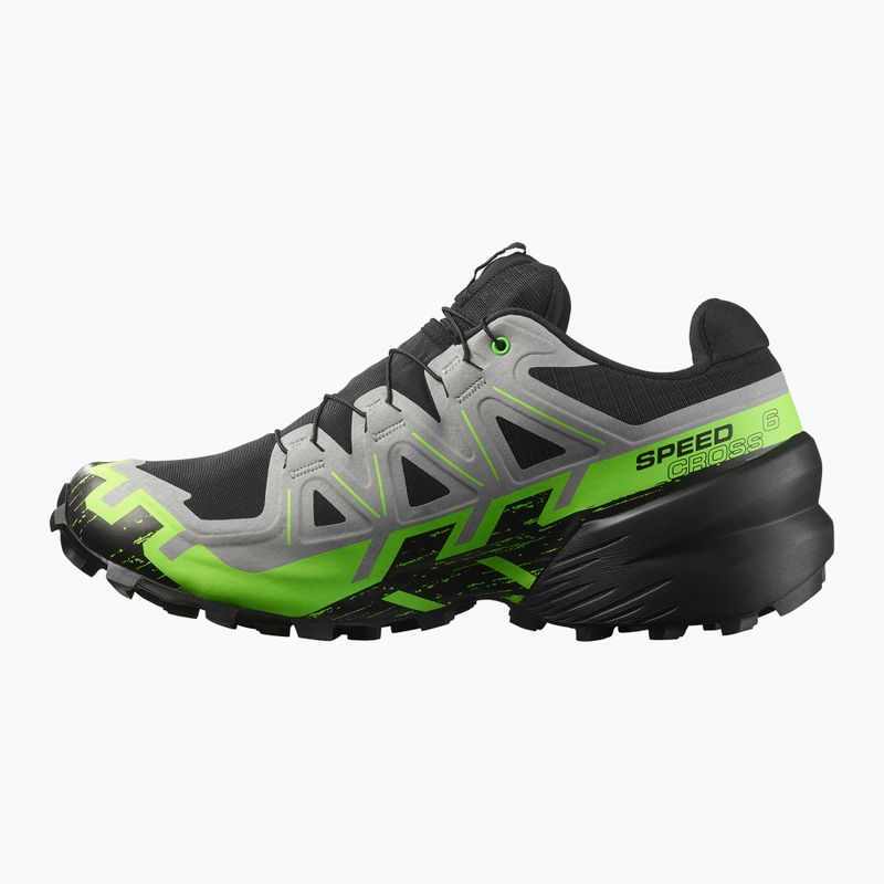 Buty do biegania męskie Salomon Speedcross 6 GTX black/alloy/green gecko 3