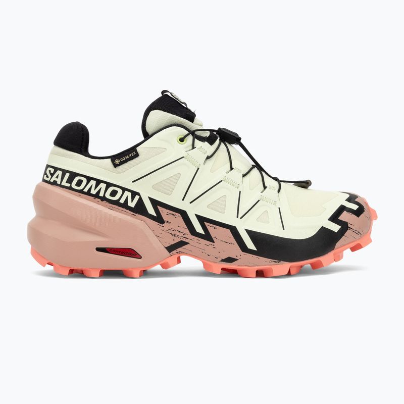 Buty do biegania damskie Salomon Speedcross 6 GTX lime cream/mahogany rose/black 2