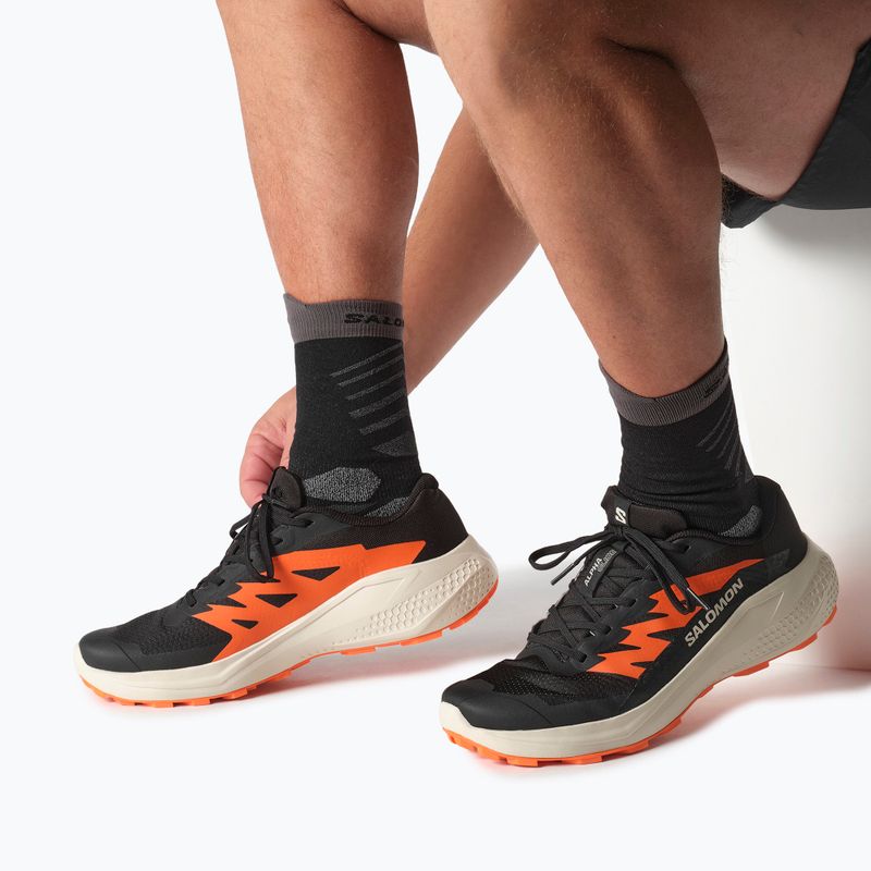 Buty do biegania męskie Salomon Alphaglide black/rainy day/red orange 6