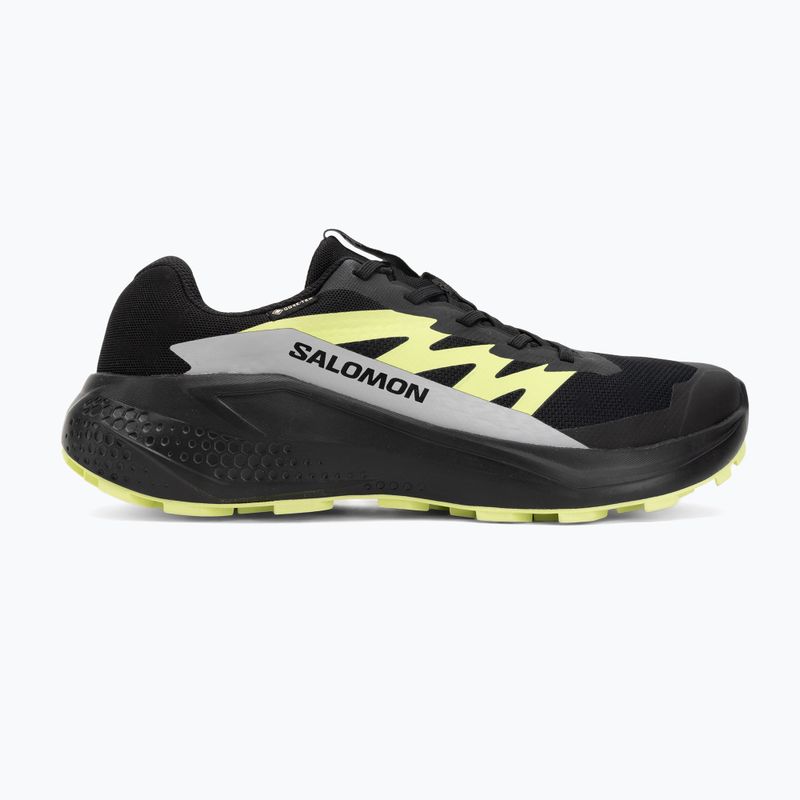 Buty do biegania męskie Salomon Alphaglide GTX black/alloy/sharp green 2