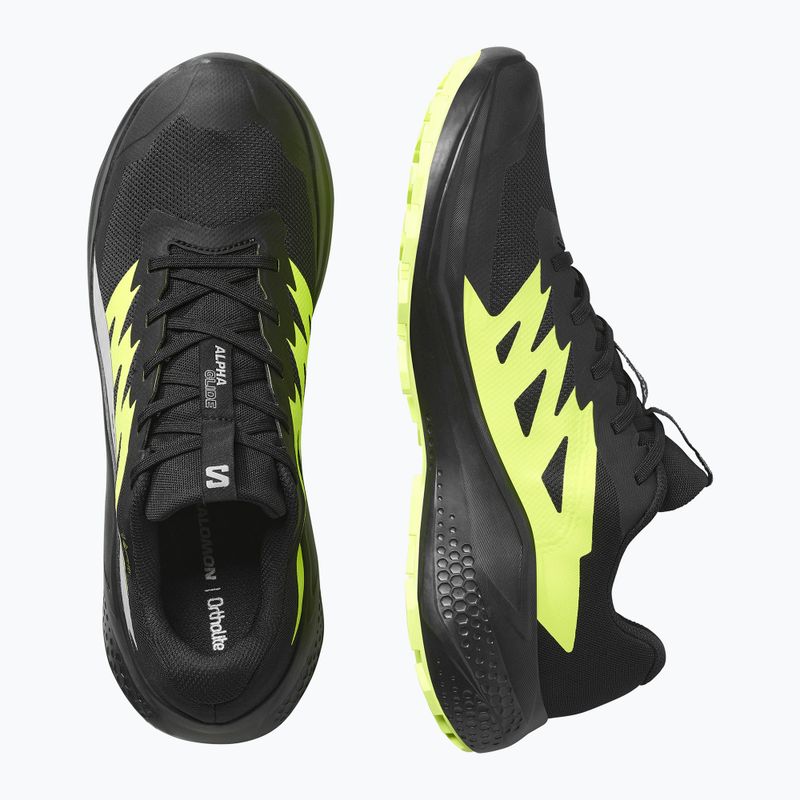 Buty do biegania męskie Salomon Alphaglide GTX black/alloy/sharp green 5