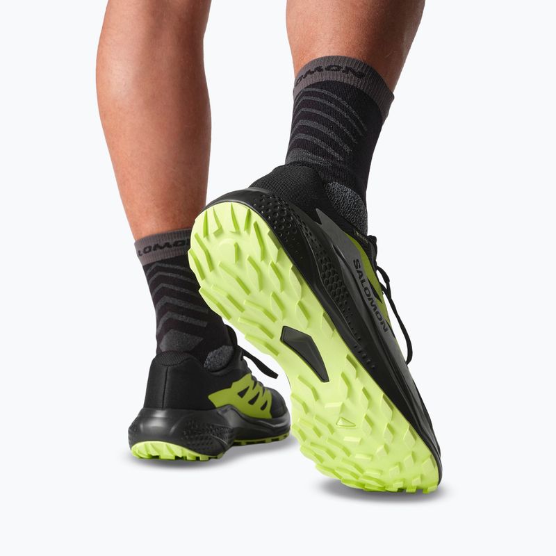 Buty do biegania męskie Salomon Alphaglide GTX black/alloy/sharp green 7