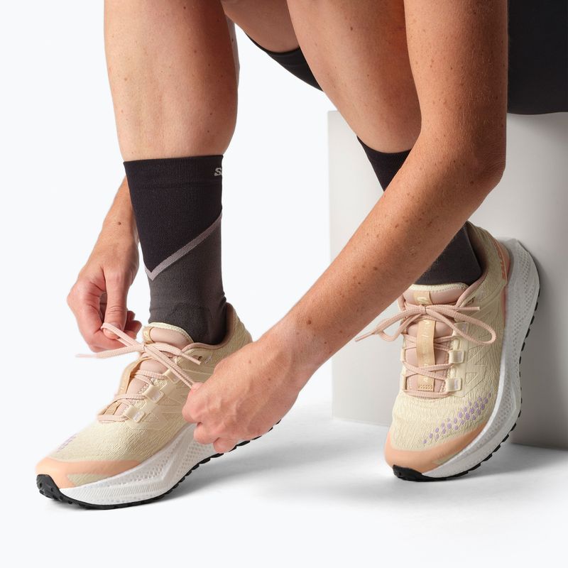 Buty do biegania damskie Salomon Aero Glide 3 Gravel shortbread/white/fushion coral 8