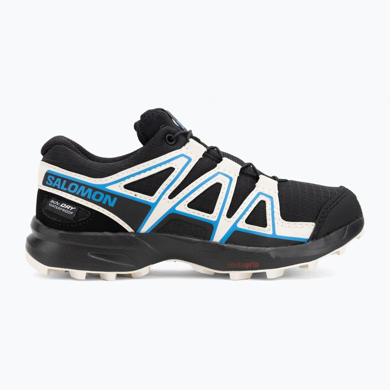 Buty do biegania dziecięce Salomon Speedcross Waterproof black/vanilla ice/french blue 2