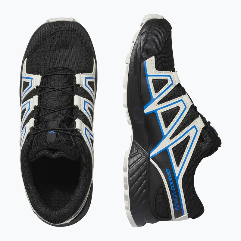 Buty do biegania dziecięce Salomon Speedcross Waterproof black/vanilla ice/french blue 12