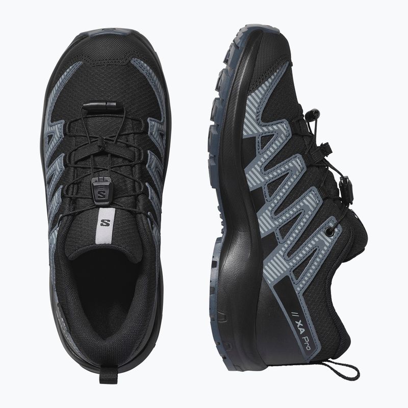 Buty trekkingowe dziecięce Salomon XA Pro 3D V8 Waterproof black/turbulence/quarry 12