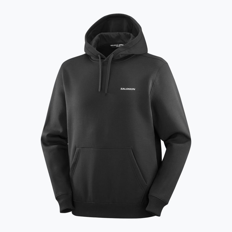 Bluza męska Salomon Chest Logo Hoodie deep black 3
