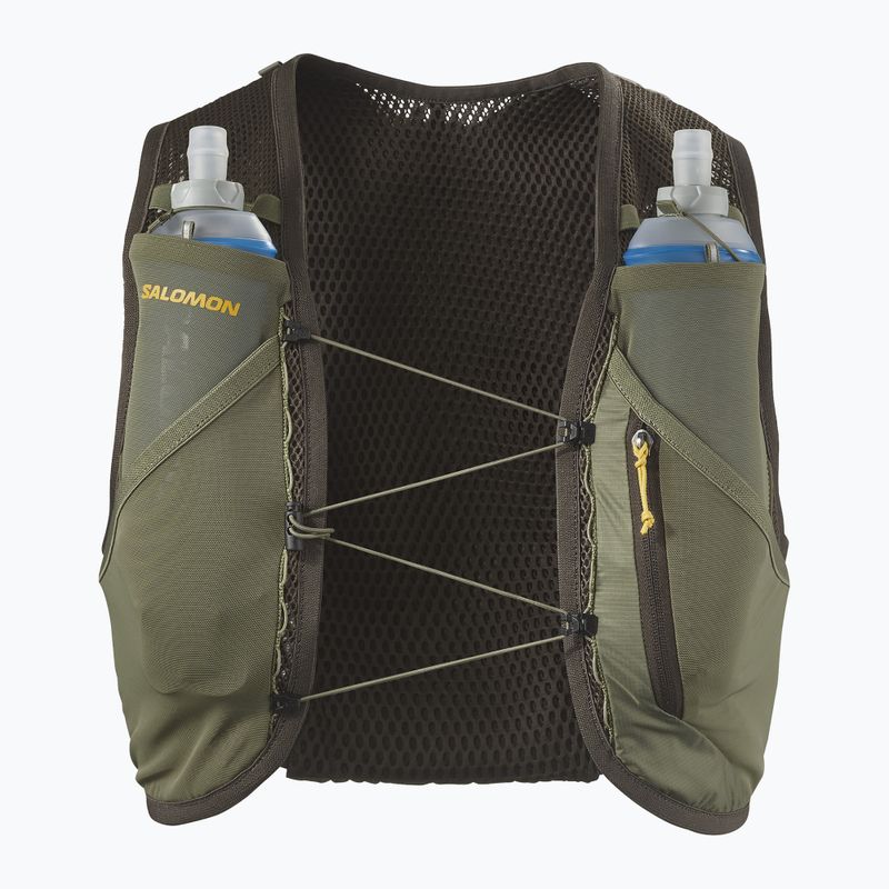 Kamizelka do biegania Salomon Active Skin 4 Gravel Set wren/deep lichen green/spicy mustard