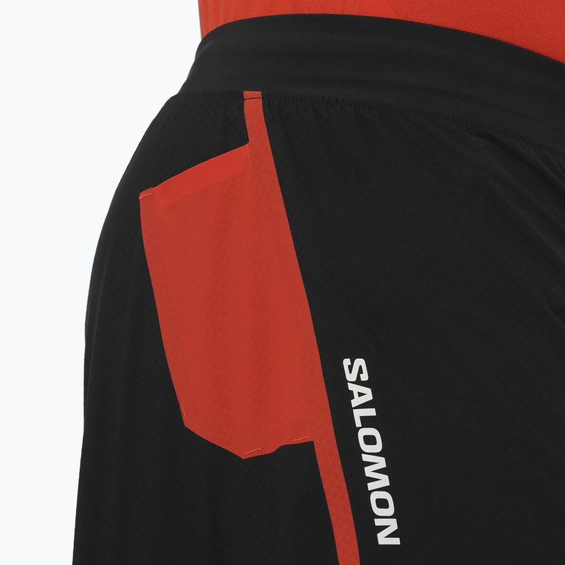 Spodenki do biegania męskie Salomon S/Lab Speed Spl 3" deep black/fiery red 4