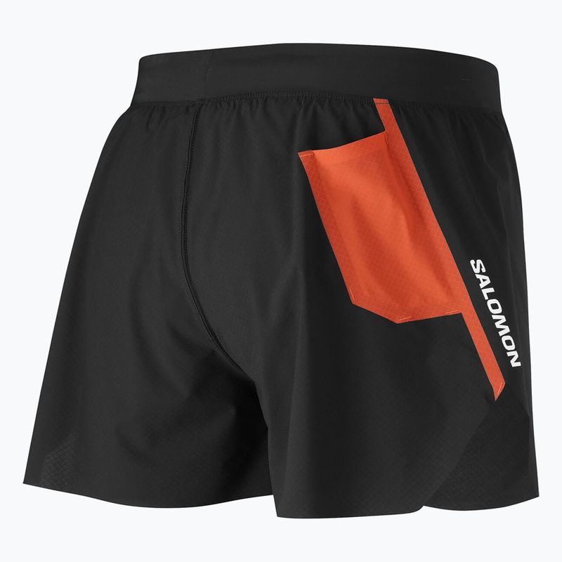 Spodenki do biegania męskie Salomon S/Lab Speed Spl 3" deep black/fiery red 7
