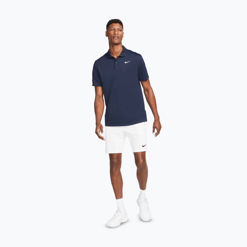 Koszulka tenisowa męska Nike Court Dri-Fit Polo Solid obsidian/white 2
