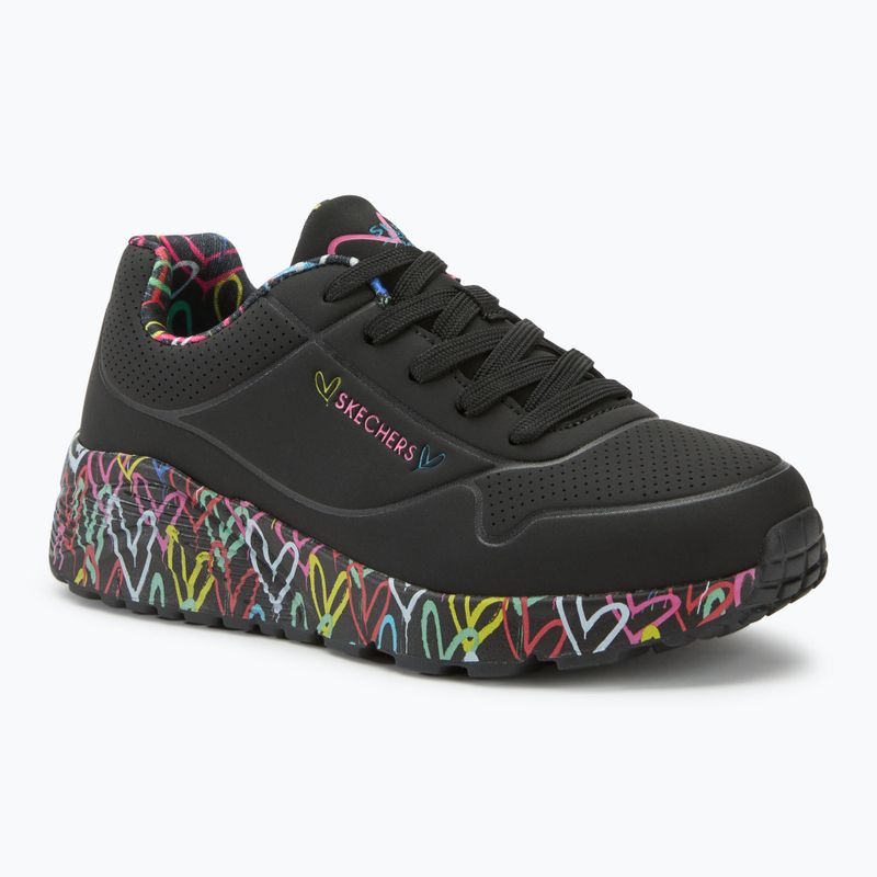 Buty SKECHERS JGoldcrown Uno Lite Lovely Luv black/multicolor