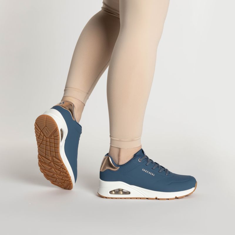 Buty damskie SKECHERS Uno Shimmer Away navy 2