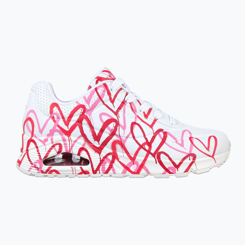 Buty damskie SKECHERS JGoldcrown Uno Spread The Love white/red/pink 9