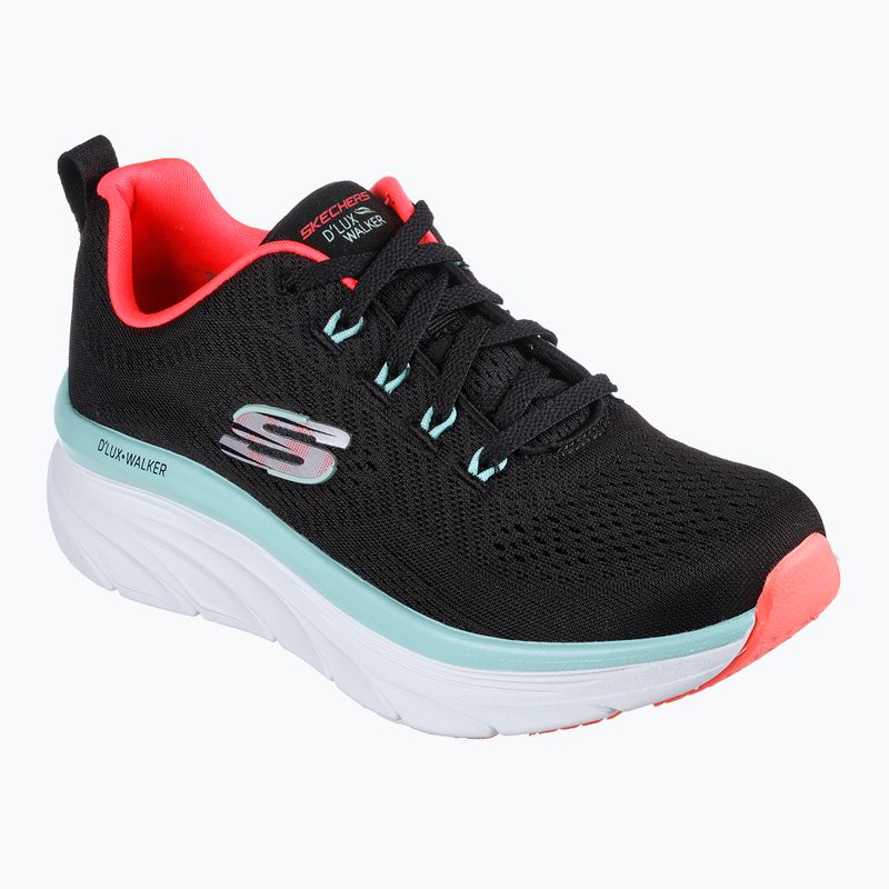 Buty damskie SKECHERS D'Lux Walker Let It Glow black/mint