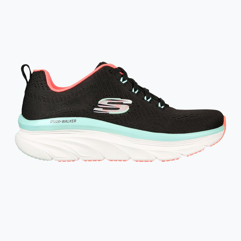 Buty damskie SKECHERS D'Lux Walker Let It Glow black/mint 8
