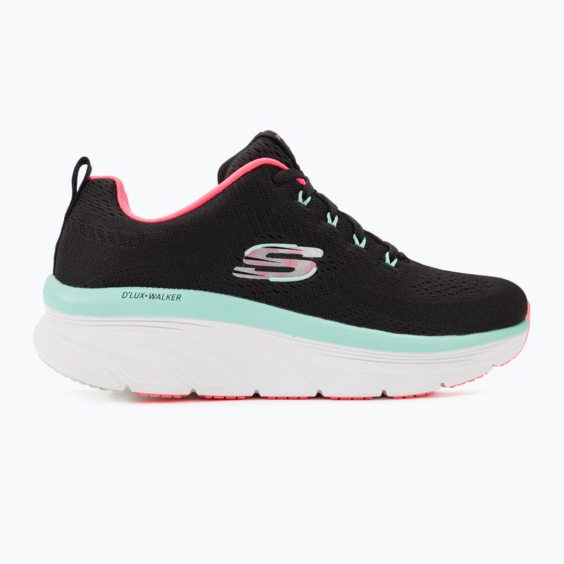 Buty damskie SKECHERS D'Lux Walker Let It Glow black/mint 3