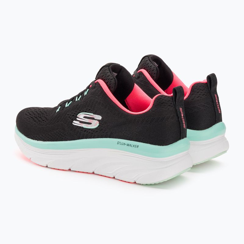 Buty damskie SKECHERS D'Lux Walker Let It Glow black/mint 4
