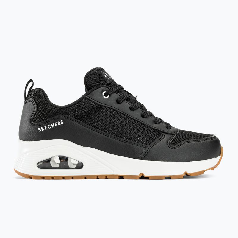 Buty damskie SKECHERS Uno Inside Matters black/white/mesh 3