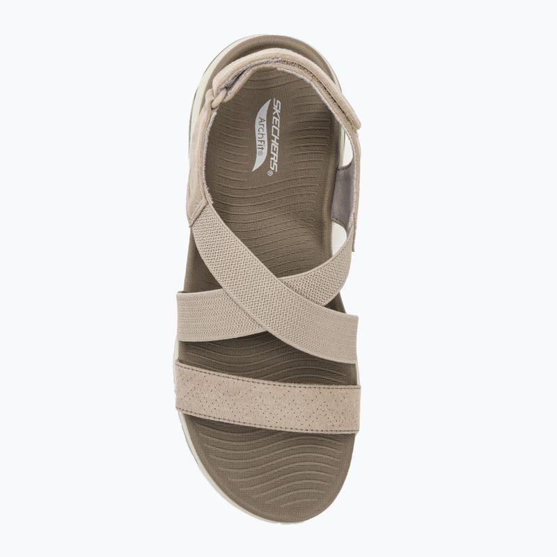 Sandały damskie SKECHERS Go Walk Arch Fit Sandal Treasured taupe 5