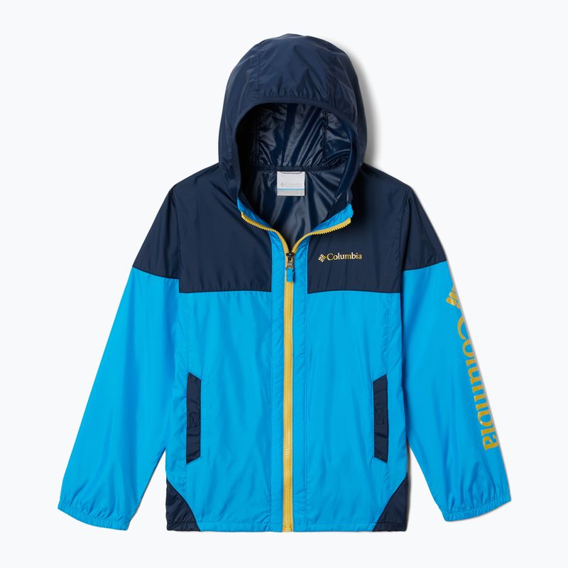 Kurtka przeciwwiatrowa dziecięca Columbia Flash Challenger compass blue/collegiate navy