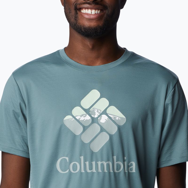 Koszulka trekkingowa męska Columbia Zero Ice Cirro-Cool Graphic metal/hood nightscape graphic 4