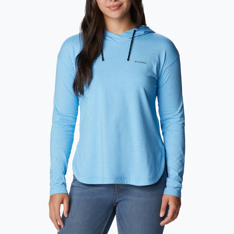 Bluza trekkingowa damska Columbia Sun Trek EU Hooded Pullover vista blue heather