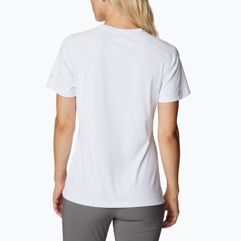 Koszulka trekkingowa damska Columbia Zero Rules Graphic Crew white/csc range lines graphic 2