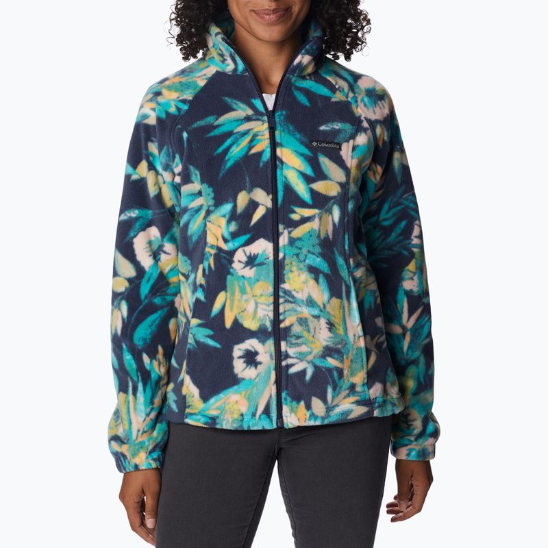 Bluza polarowa damska Columbia Benton Springs Printed Fleece bright aqua/wisterian