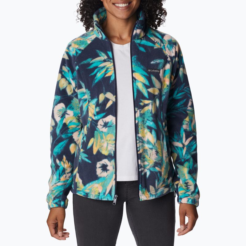 Bluza polarowa damska Columbia Benton Springs Printed Fleece bright aqua/wisterian 3
