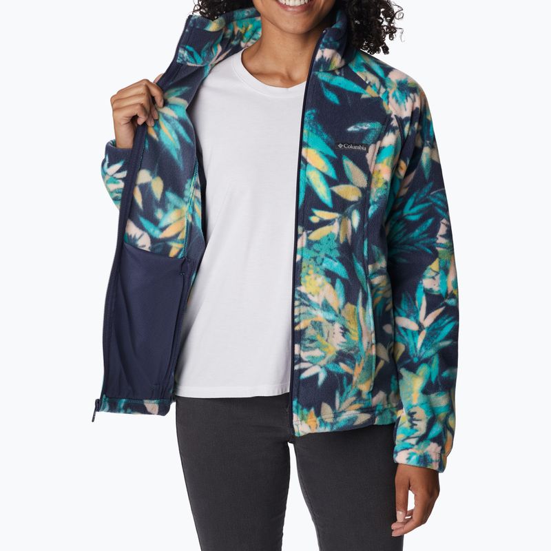 Bluza polarowa damska Columbia Benton Springs Printed Fleece bright aqua/wisterian 4