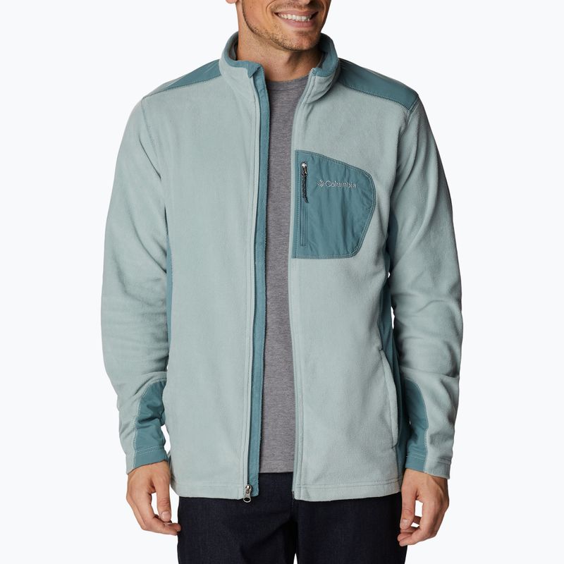Bluza polarowa męska Columbia Klamath Range Full Zip niagara/metal