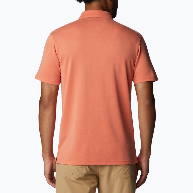 Koszulka trekkingowa męska Columbia Nelson Point Polo desert orange 2