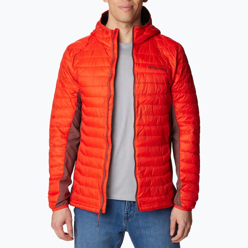 Kurtka hybrydowa męska Columbia Powder Pass Hooded spicy/light raisin 3