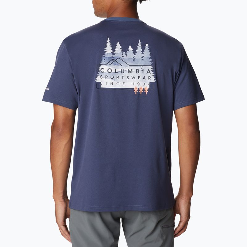 Koszulka trekkingowa męska Columbia Legend Trail dark mountain/csc washed pines graphic 2