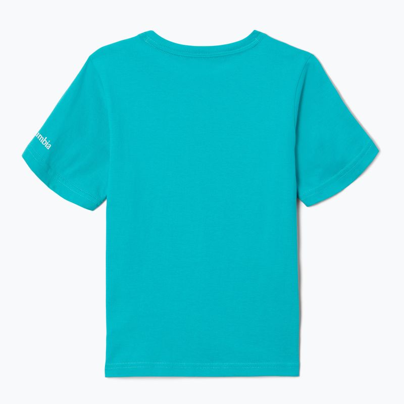 Koszulka dziecięca Columbia Valley Creek Graphic bright aqua/gemscape graphic 2