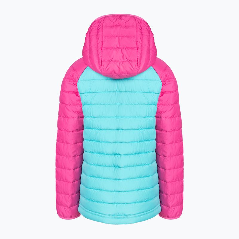 Kurtka dziecięca Columbia Powder Lite Hooded geyser/pink ice 2