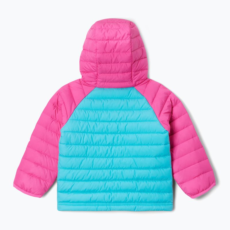 Kurtka dziecięca Columbia Powder Lite Hooded geyser/pink ice 6