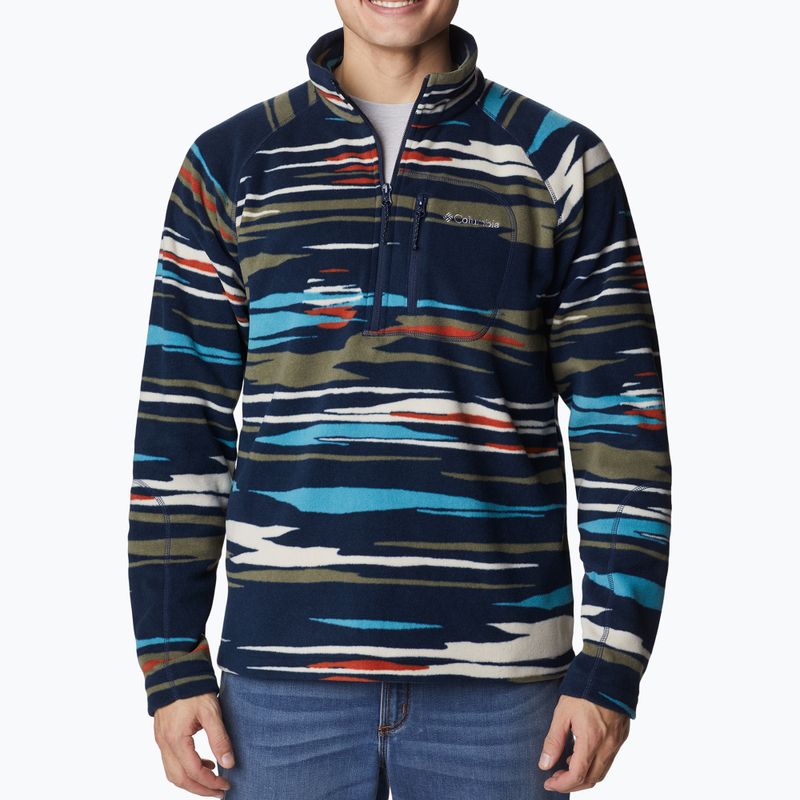 Bluza polarowa męska Columbia Fast Trek Printed collegiate navy skyscape print