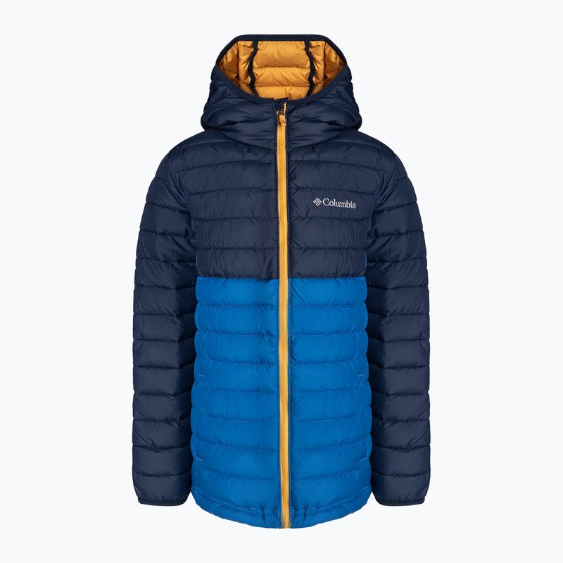 Kurtka dziecięca Columbia Powder Lite Hooded bright indigo/collegiate navy