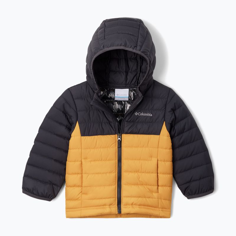 Kurtka dziecięca Columbia Powder Lite Hooded raw honey/shark 5
