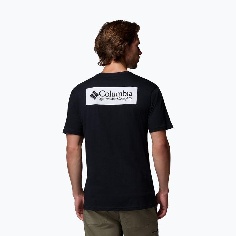 Koszulka trekkingowa męska Columbia North Cascades black/csc box logo 3
