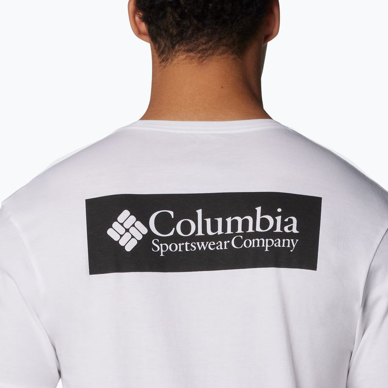 Koszulka męska Columbia North Cascades white/csc box logo 5