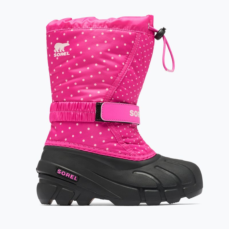 Śniegowce dziecięce Sorel Flurry Print Girls fuchsia fizz/black 8