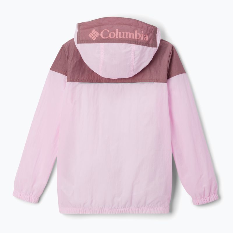 Kurtka przeciwwiatrowa dziecięca Columbia Challenger Windbreaker pink down/fig 2