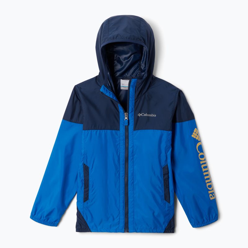 Kurtka przeciwwiatrowa dziecięca Columbia Flash Challenger cbright indigo/collegiate navy