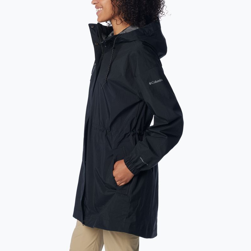 Płaszcz przeciwdeszczowy damski Columbia Splash Side black crinkle 4